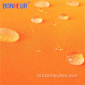 Fluorescent Yellow Orange Satin Polyester dan Kain Katun